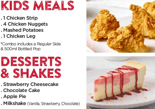 Kids Meals - Desserts & Milkshakes